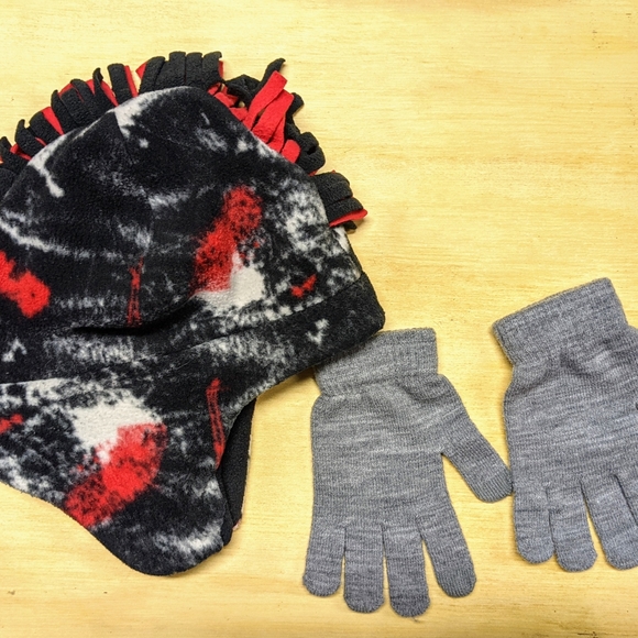 Boys Mohawk Winter Hat with gloves - Picture 1 of 5